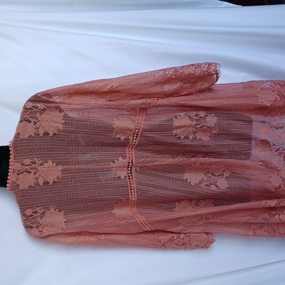 Miss Chievous Dusty Rose Open Long Wrap  Size Large - Picture 6 of 8